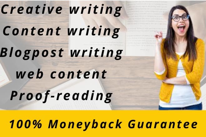 I will content writing, cover letters, essays