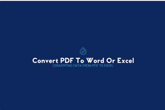 I will convert PDF to a word or excel data entry helper