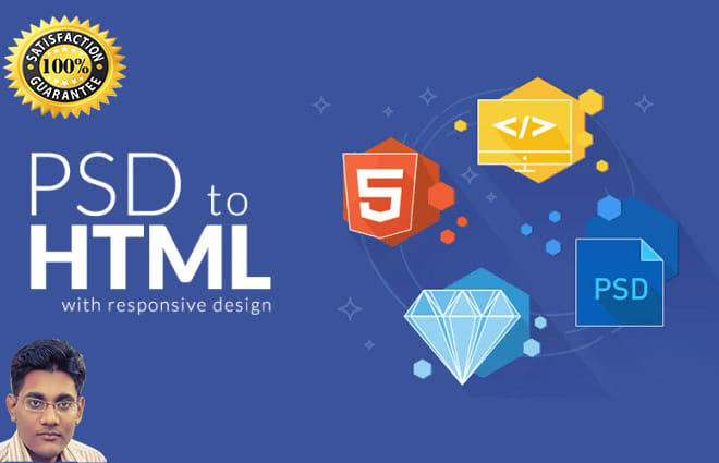 I will convert PSD to html