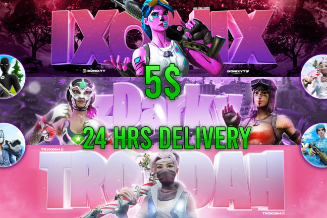 I will create a fortnite banner,header,pfp,thumbnail,wallpaper