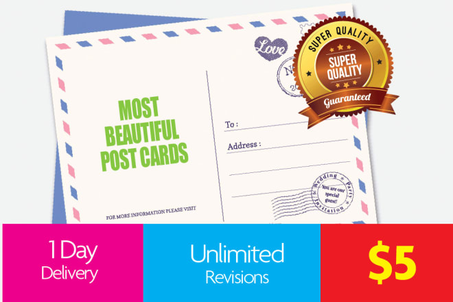 I will create beautiful postcards and direct mail edms