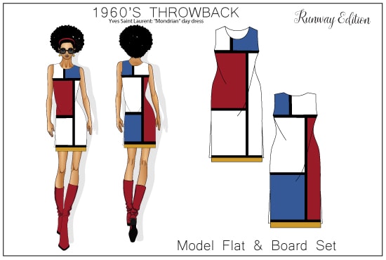 I will create fashion cads flats illustrations
