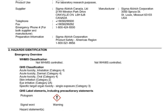 I will create ghs msds or sds, tds, ghs label, risk assessment