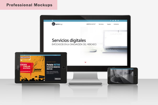 I will create mockup for your product or website