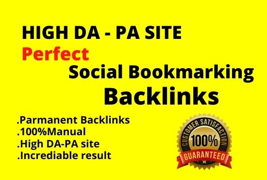 I will create perfect social bookmark backlinks manually