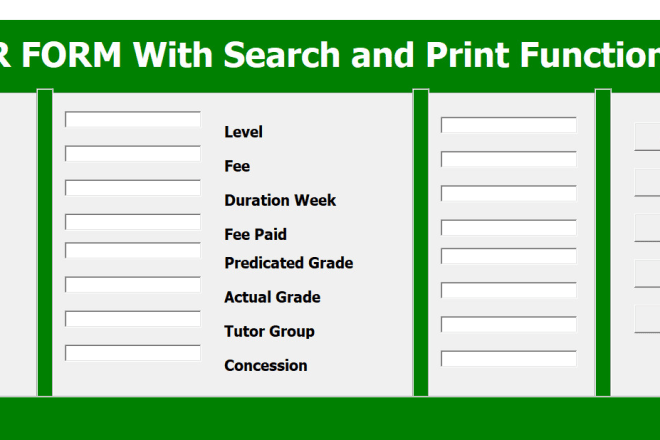 I will create user form with picture and dynamic calendar using macros or vba in excel