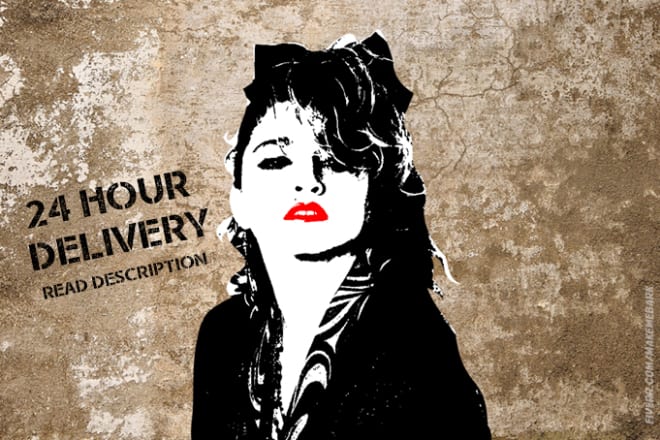 I will create your portrait graffitied on a wall banksy style