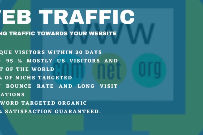 I will deliver real visitors, targeted web traffic