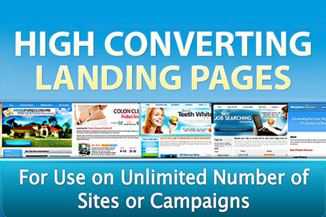 I will delivers 10 high converting squeeze pages in different varieties of niches