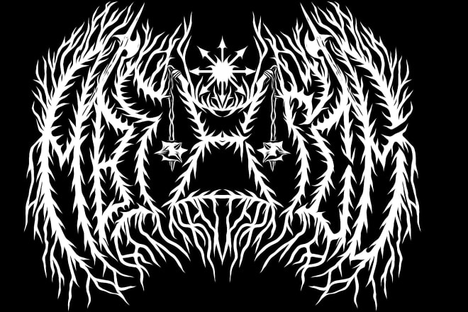 I will design a custom black metal death metal core logo design