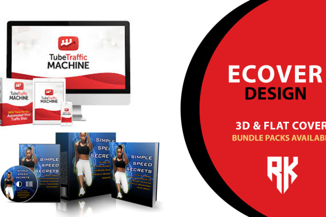 I will design a digital product mockup and ecover bundle