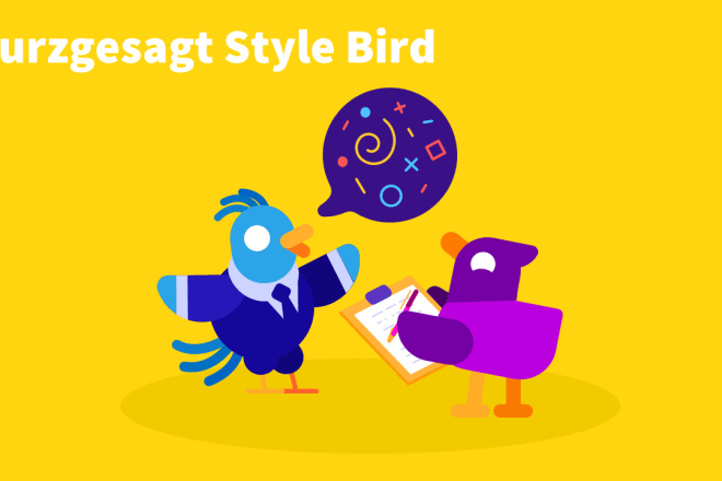 I will design a kurzgesagt style bird