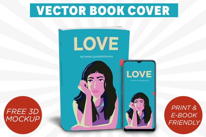 I will design a modern vector book cover