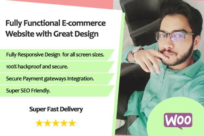 I will design an ecommerce wordpress website using woocommerce