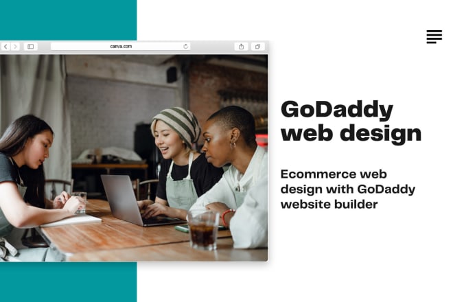 I will design an online store with godaddy website builder