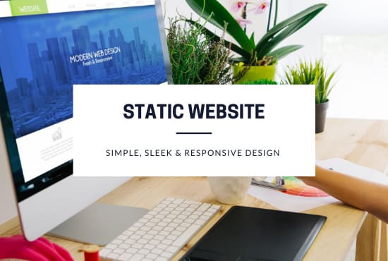 I will design and develop a simple sleek and modern static website