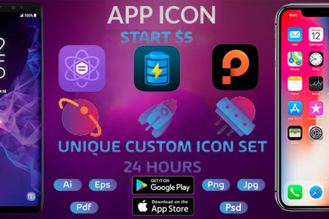 I will design awesome stunning cool app icons