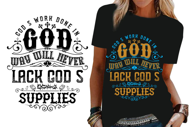 I will design christian typo graphic t shirt designs
