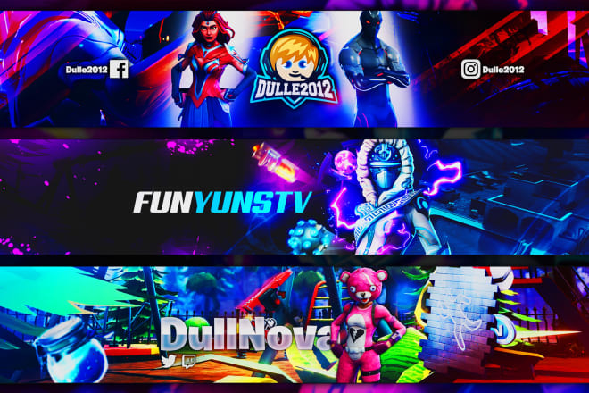I will design epic fortnite banner or channel art