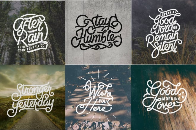 I will design hand drawn vintage retro typography logo, sticker, and t shirt