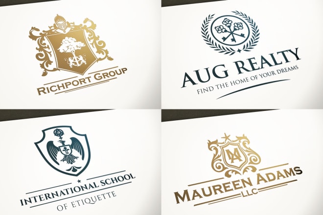 I will design heraldic and luxury vintage logo