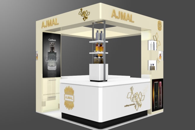 I will design kiosk or shop in shop display