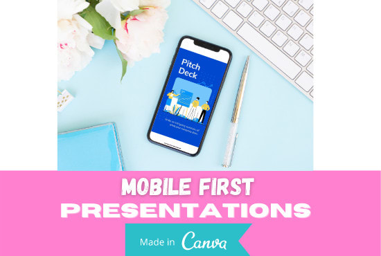 I will design mobile first presentation using canva pro