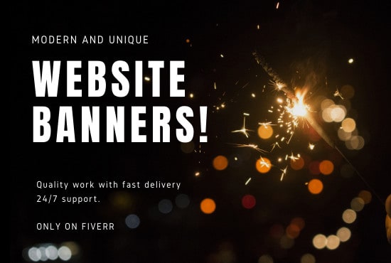 I will design modern and unique website banner, ads, header