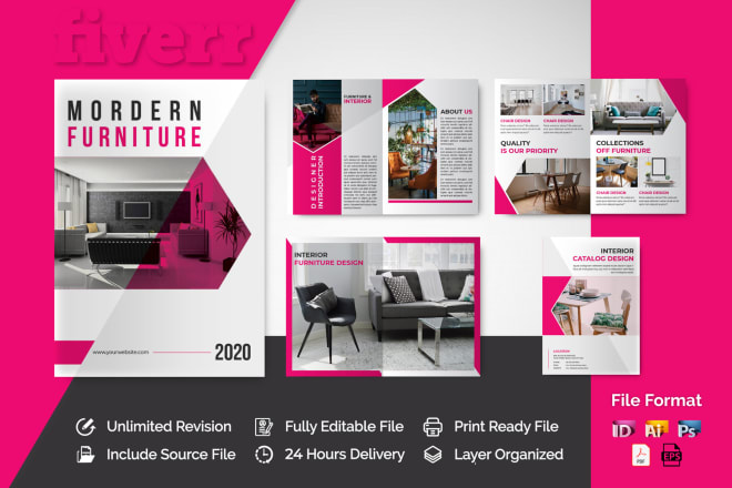 I will design product catalog company profile brochure flyer by indesign
