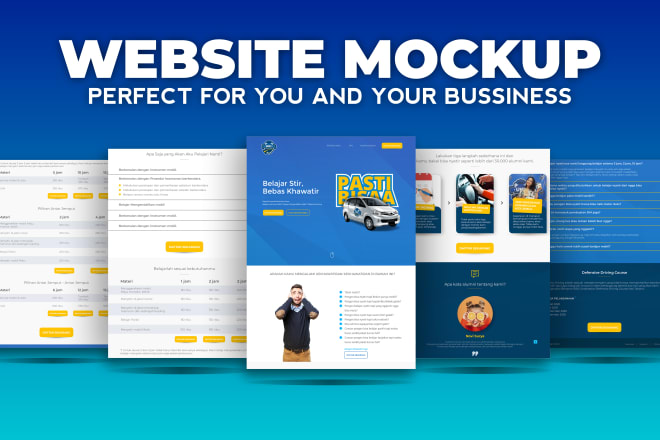 I will design profesional and modern a mockup website for you