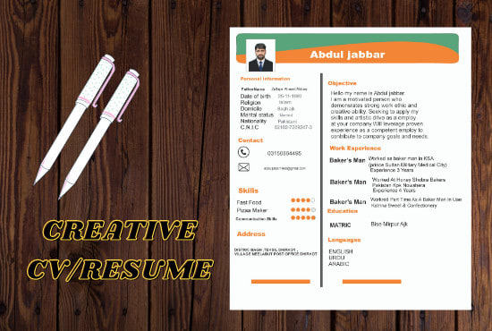 I will design professional and simple CV design