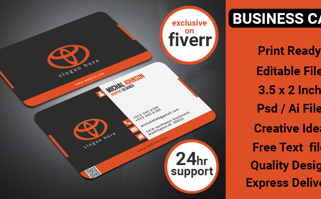 I will design professional, clean, minimal and modern business card or visiting card