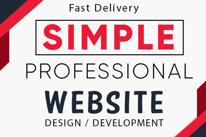 I will design professional simple website for your business