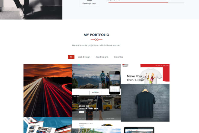 I will design responsive web profile and portfolio