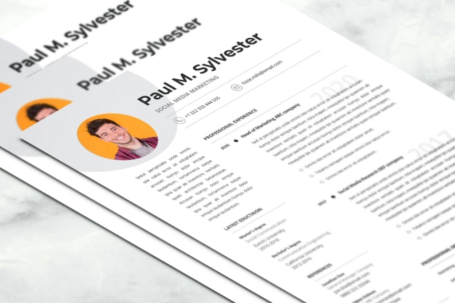 I will design simple resume cv