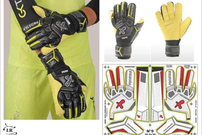 I will design your glove for goalkeeper, cycling, weight lifting