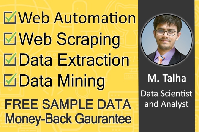 I will develop a python bot for web automation, data scraping, extraction or collection