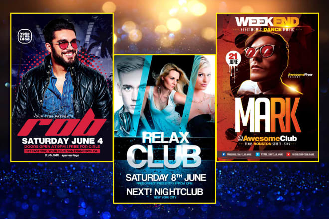 I will do awesome music flyer and dj flyer and party events flyer