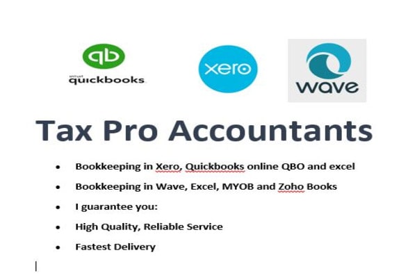 I will do bookkeeping and accounting in quicbooks, xero, zoho books and wave
