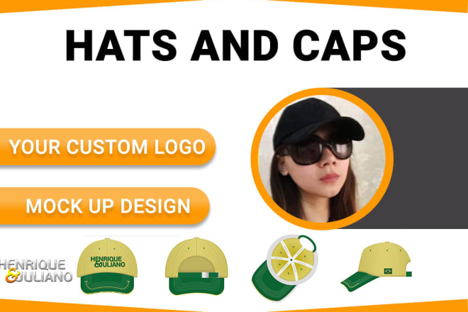 I will do custom hats and caps mock up design for you