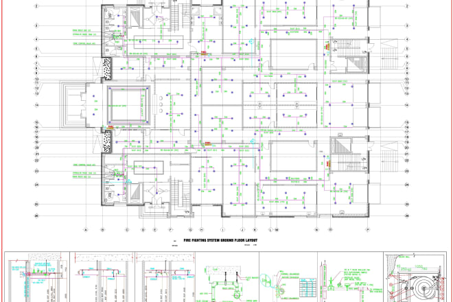 I will do fire protection sprinkler system design drafting