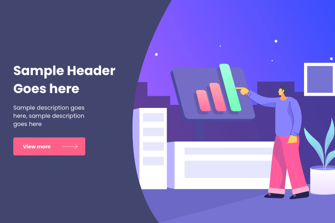 I will do flat isometric illustration for web hero section