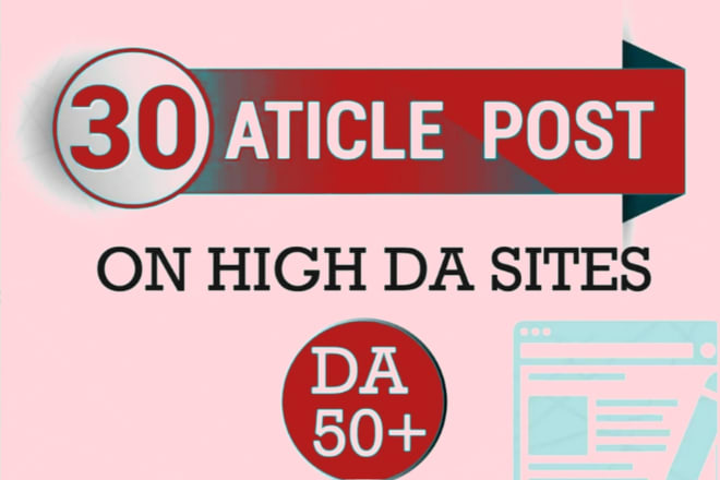 I will do high authority article submission SEO backlinks service