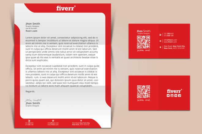 I will do letterhead or envelope, stationery design