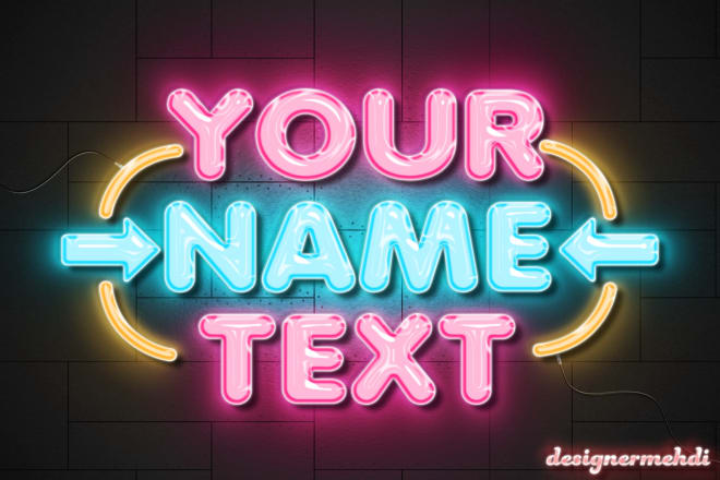 I will do neon,80s,graffiti,kids,3d movie logo or banner