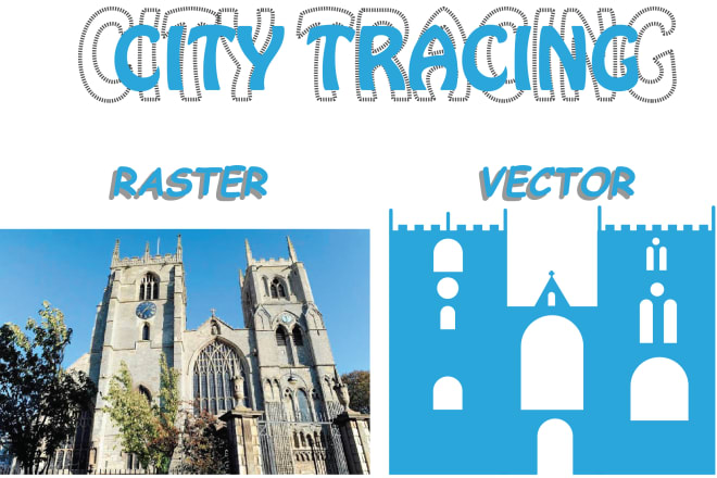 I will do perfect redraw any image city map town building and house skyline illustrator