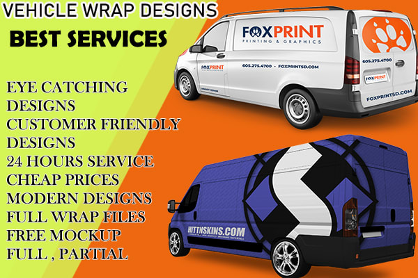 I will do professional car,truck, vehicle wrap and sticker design