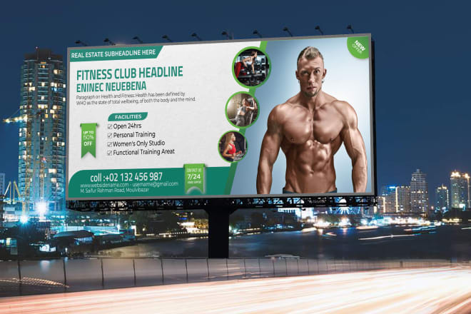 I will do professional signboard or billboard design, yard sign design