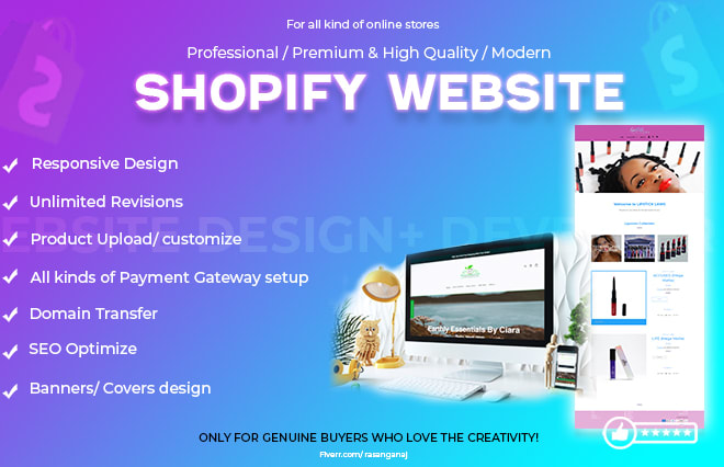I will do shopify, wordpress, wix website design