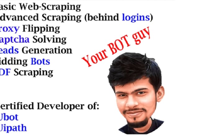 I will do web scraping, web automation using ubot